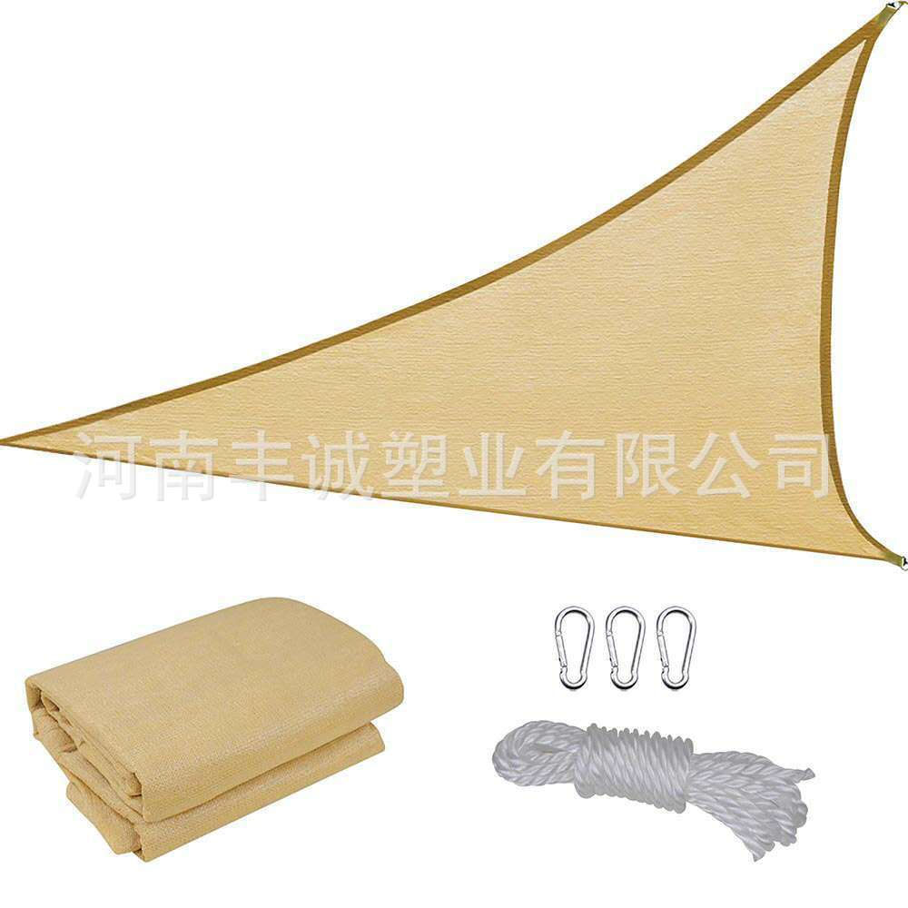 遮阳帆透气款185克HDPE系列四角三角形庭院遮阳网出售