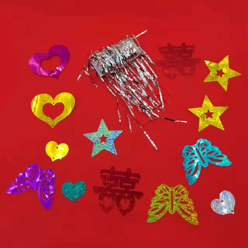 Wedding decoration, atmosphere arrangement, balloon rain, string pendant, sparkling pendant wholesale