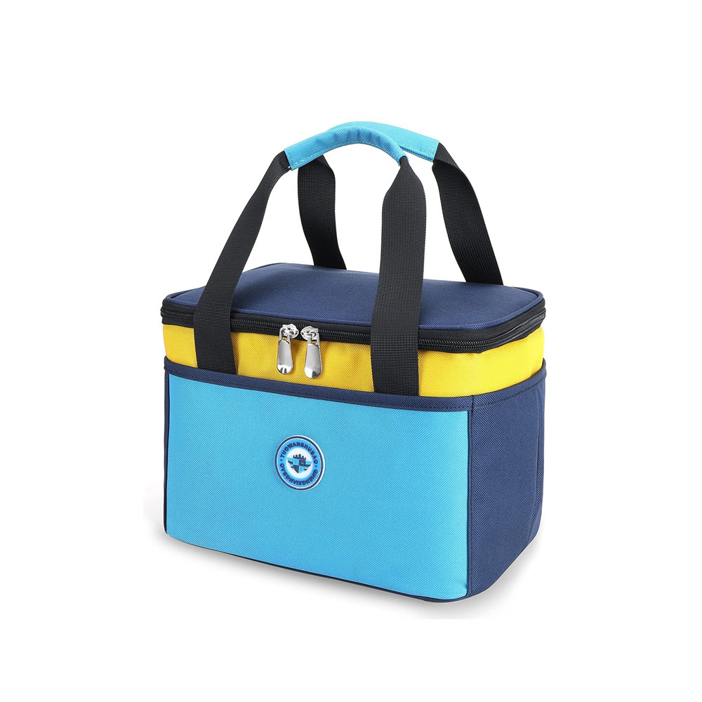 Lunch Bag Kids Lunch Cooling Tote Bag Travel Hot or Cold Snack (Blue) Outdoor picnic bag