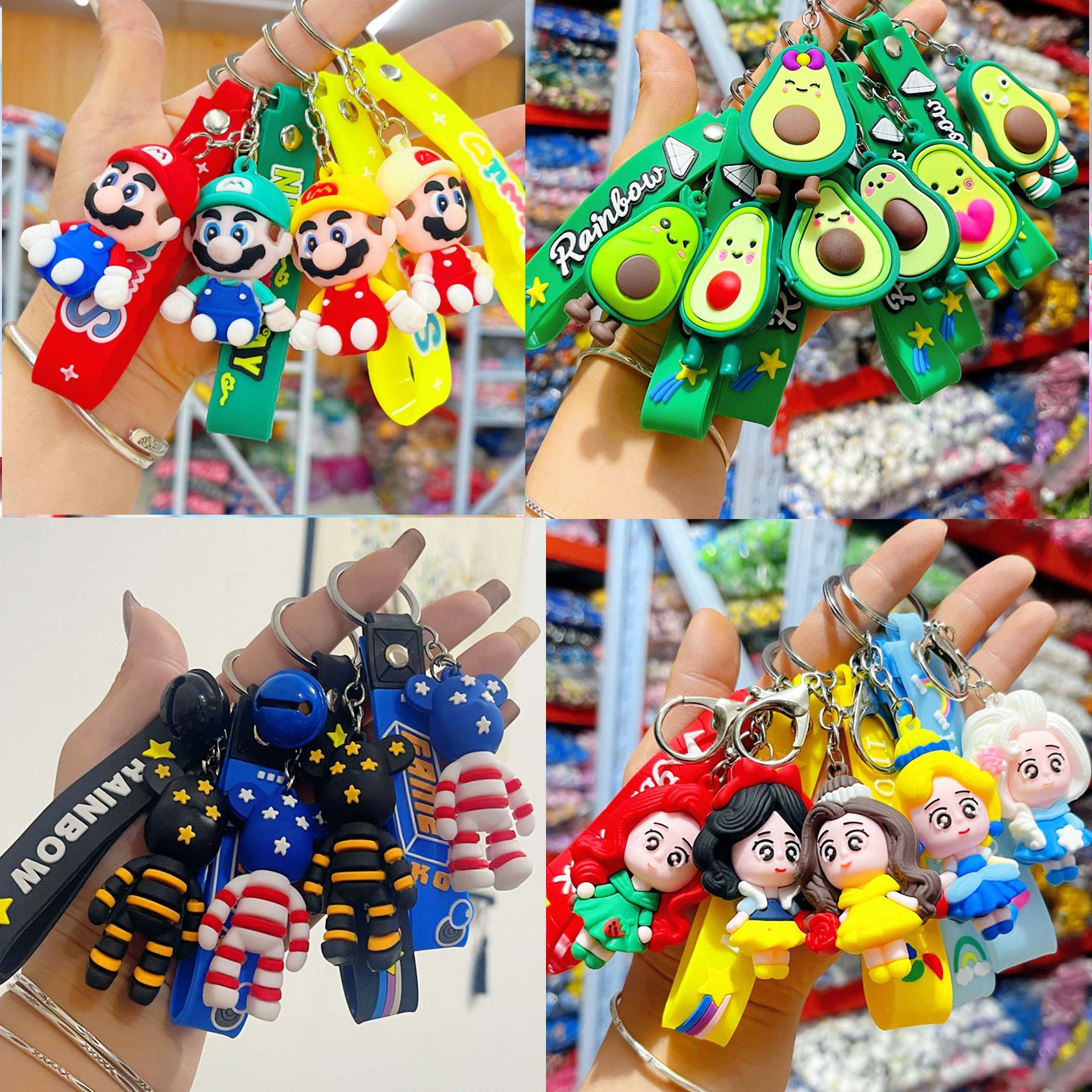 Creative realistic cartoon three dimensional keychain