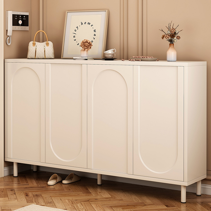 Large-Capacity Entryway Shoe Cabinet with Creamy Finish, Minimalist Design—Perfect for Home Use, Entryway Storage, Balcony, or Living Room All-in-One Solution