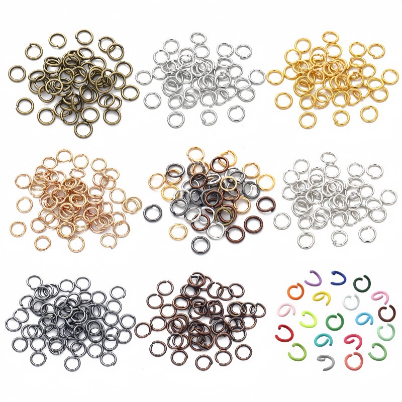 Open Ring Metal Iron Ring Circle Electroplated Open Ring Connecting Ring DIY Accessories Material Colorful Open Ring Wholesale
