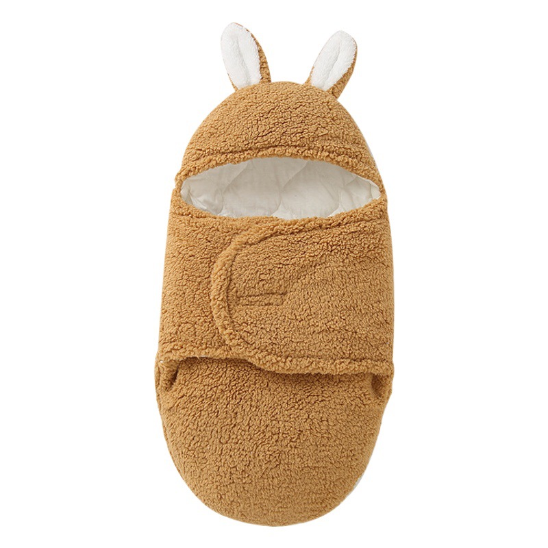 Bebé recién nacido Otoño e Invierno Cachemira engrosada edredón swaddling anti-kick edredón entrega habitación paquete orden anti-shock saco de dormir
