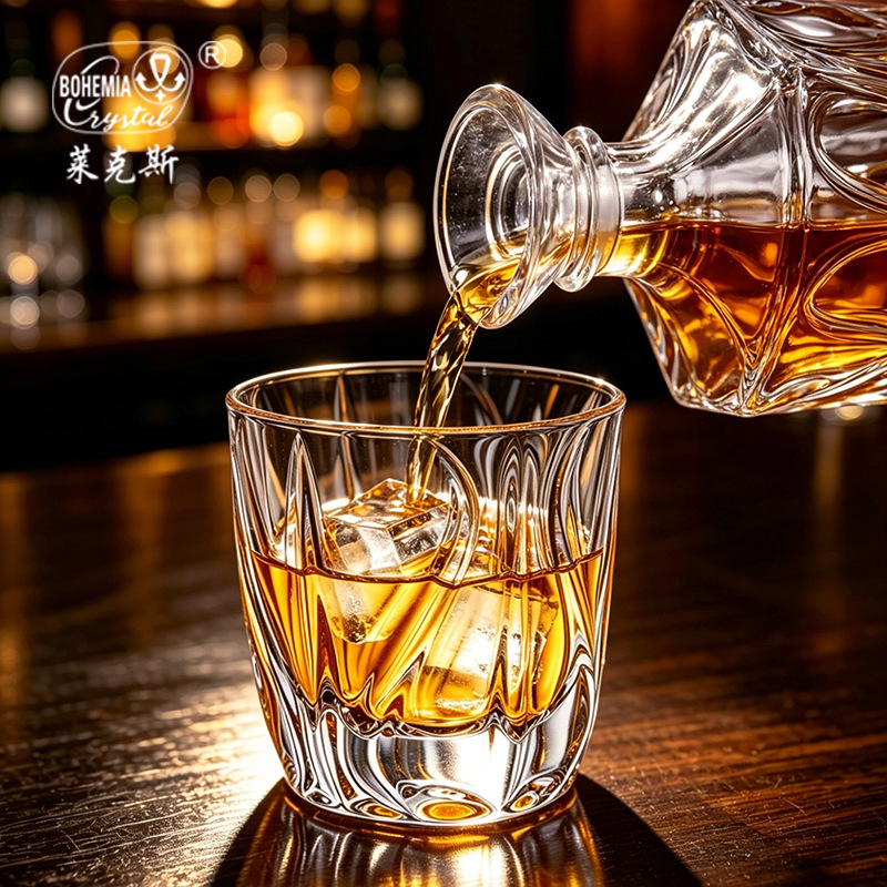 Taza de cristal de importación checa taza de whisky de alta gama ligeramente lujoso barril de vino doméstico taza de vino al por mayor personalizada image 3