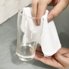 飯店餐具打幹布吸水不掉毛酒店用擦玻璃白色魚鱗抹布無痕不留水漬
