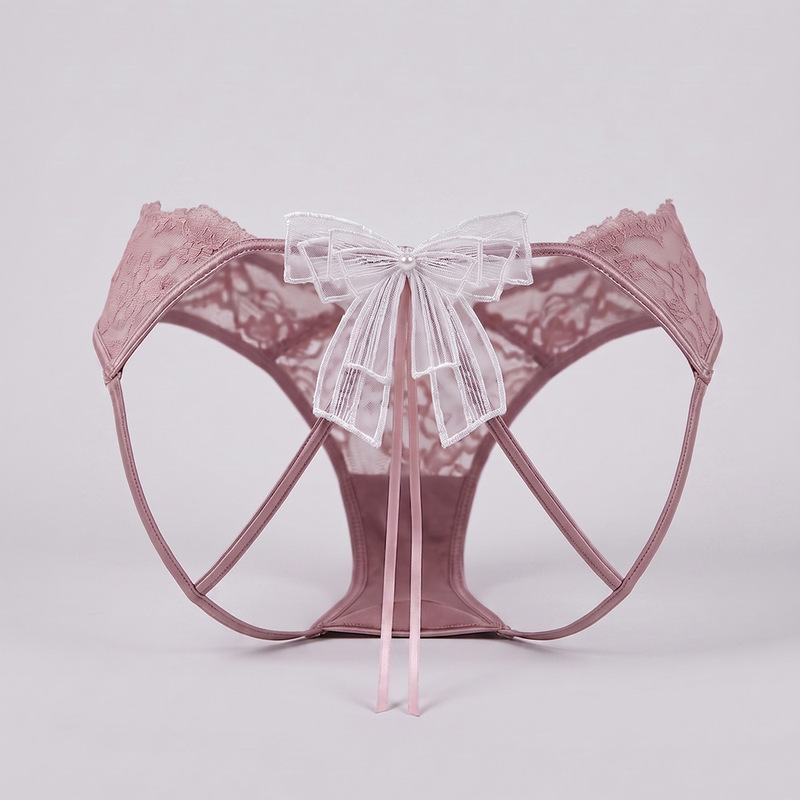 Sexy Lace Transparent Panties for Women, Breathable, with Bow, Alluring and Hot French-Style Women's Briefs Sexy Lace Transparent Panties for Women, Breathable, with Bow, Alluring and Hot French-Style Women's Briefs