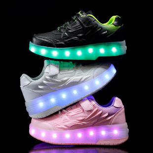 Aimog new walking shoes four-wheel skating shoes boys children's shoes with wheels girls skating shoes