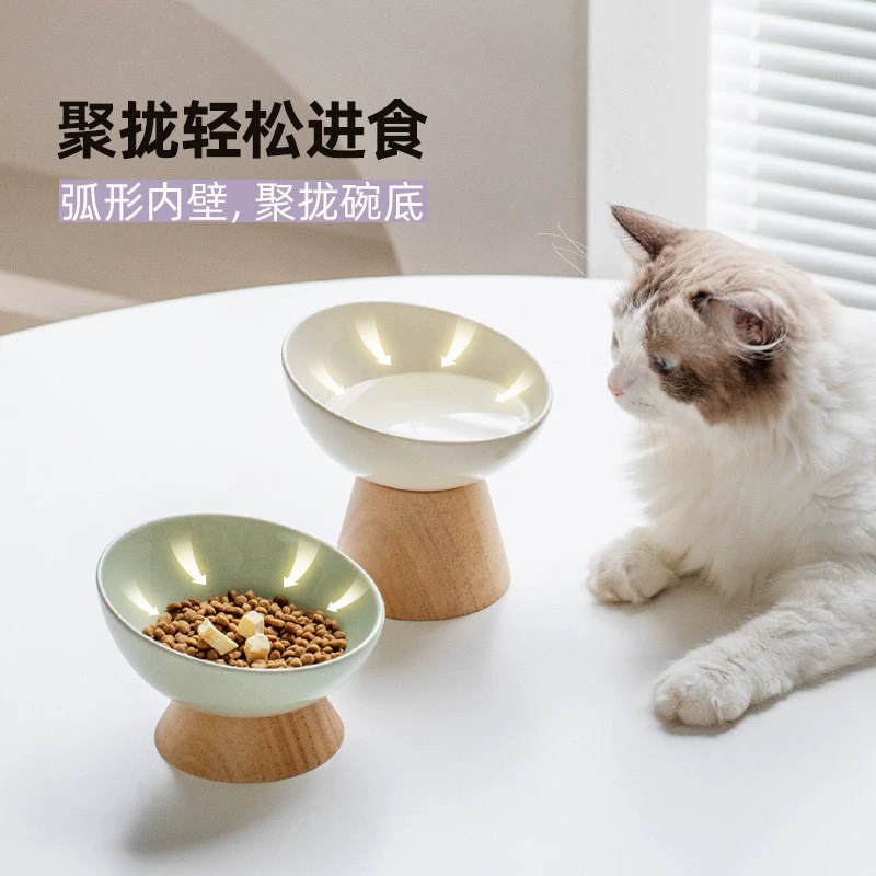 Фабрика прямых продаж деревянная миска для домашних животных керамическая миска для кошек