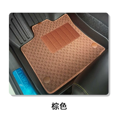 Universal Foot Pad — for Zhiji Ls6 Car Floor - full-car-tpe-floor-mats-jacquard-blanket-brown-23-25-zhiyi-ls6-the-passenger-has-a-leg-rest-and-will-hang-on-the-mat