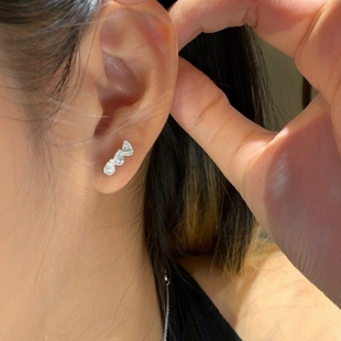 Natural Diamond Drop Earrings, Diamond Inlaid, Fashionable Design, High-End Sense, 18K New Style