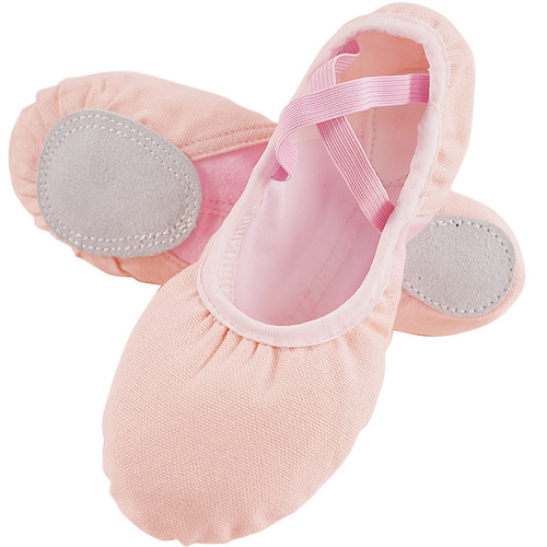 Children's dance shoes, women's soft-soled practice shoes, girls' elastic fabric stitching, adult ballet cat claw-shaped body shoes
