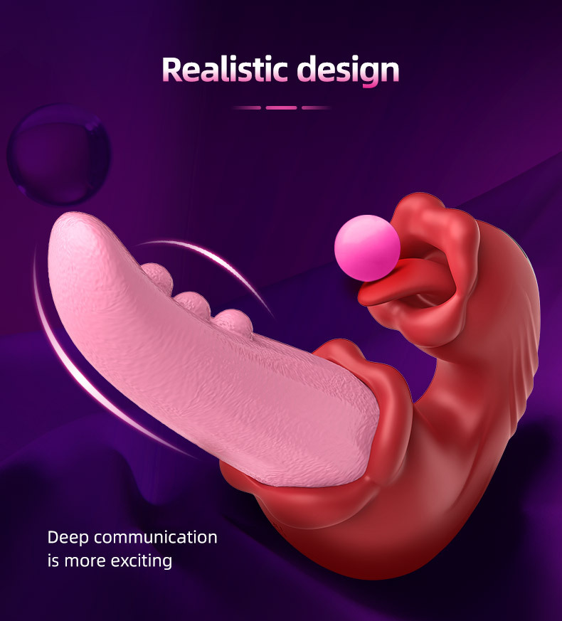 Medusa Tongue Licking & Sucking Vibrator, Dual-Tongue Clitoral and G-Spot Stimulator, Pink — detail image 5