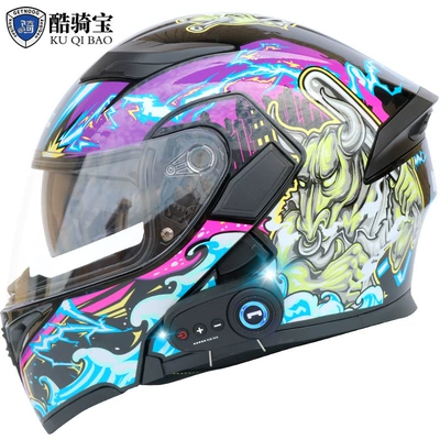 Motosiklet kaskı (dəbilqə) – helmet motorcycle helmet with FM - cow-boss-with-k10-bluetooth-m