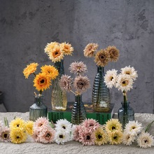 蜜糖梦境金丝拉丝非洲菊INS风仿真花家居装饰婚庆批发假花MW85106