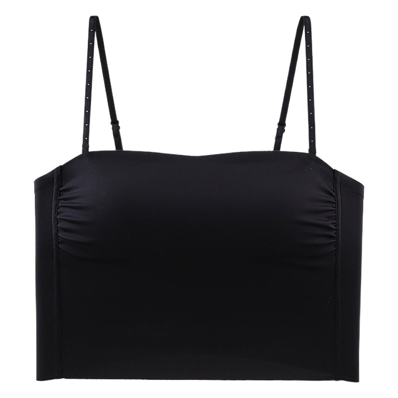 6018 simple brillante sin costura tubo inalámbrico superior ultrafino ropa interior cómoda camisola moda todo fósforo sujetador de las mujeres