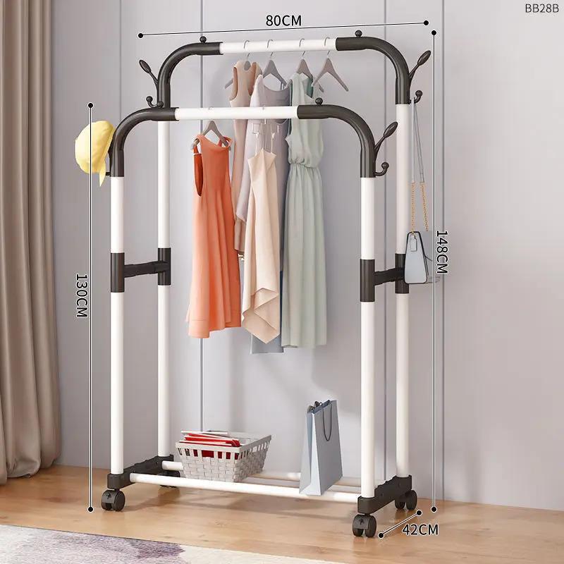 percha de ropa tipo piso para uso doméstico de alto grado colgar prendas de ropa rack varilla telescópica especial para balcón edredón