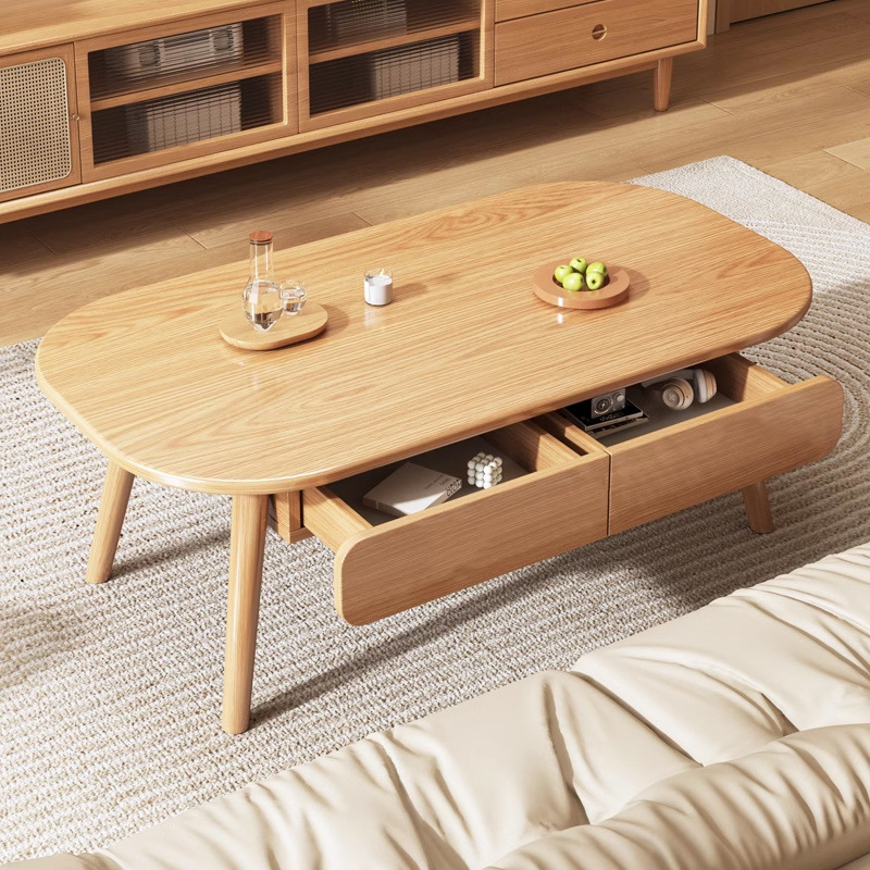 Mesa de té japonesa, sala de estar, mesa simple, simple, moderna, creativa, tabla ecológica de madera sólida.