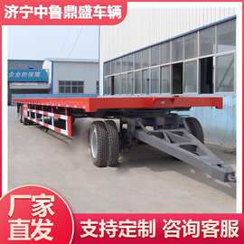 车间运输平板拖车 拖拉机牵引平板全挂车 30吨平板挂车