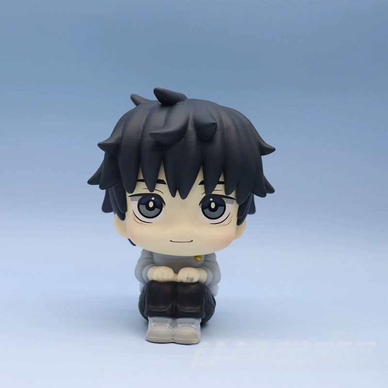Sitting anime chibi figure, collectible character figures, multiple characters and versions