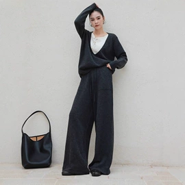 时尚休闲套装;连衣裙;女式针织衫