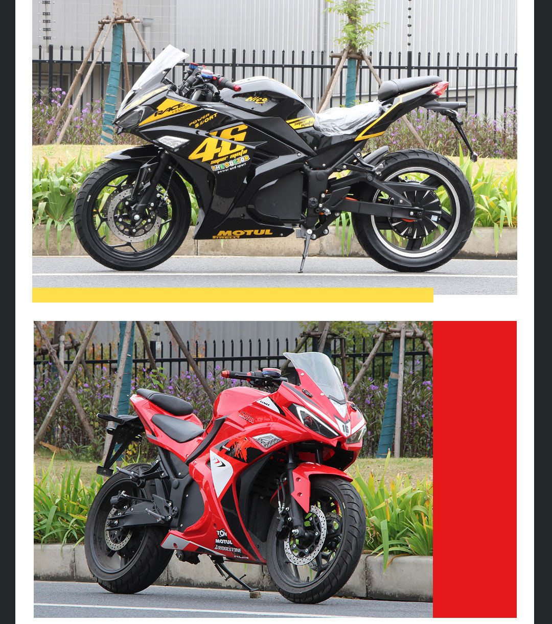 Export Brand New Adult two-wheel electric motorcycle 72v heavy duty V6 motorcycle sports car road race locomotive