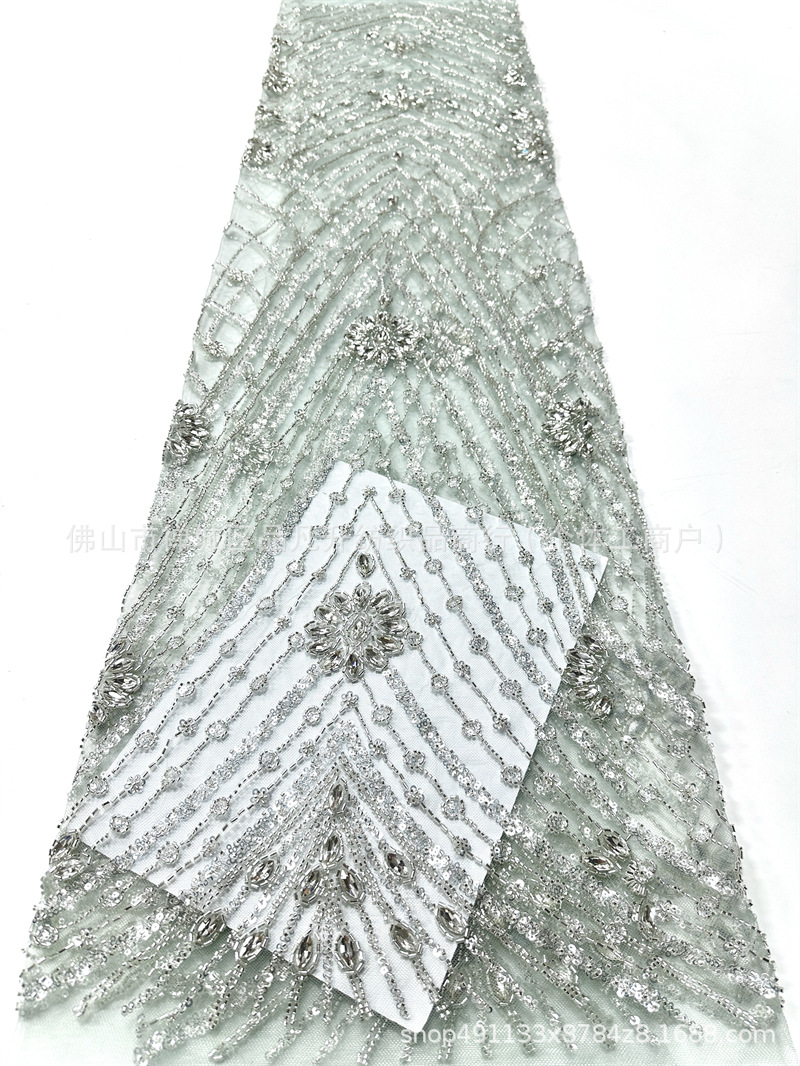 Alta sensación de comercio exterior transfronterizo Oriente Medio África vestido vestido tela de diamante de cuentas de lenteja