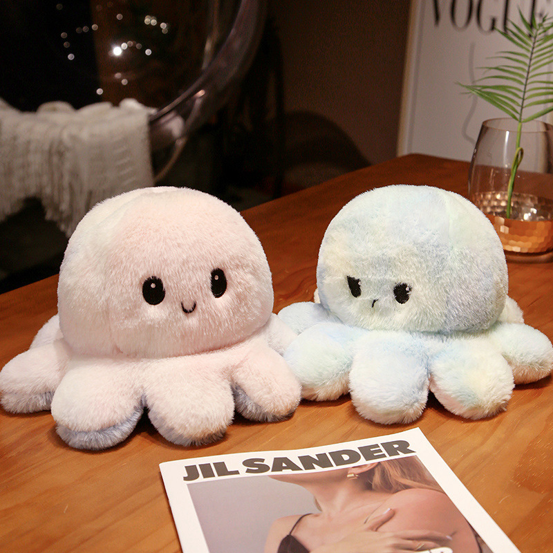 Nuevo tie-dying doble cara cara de flip octopus muñeca pulpo muñeca almohada sofá almohada al por mayor image 3