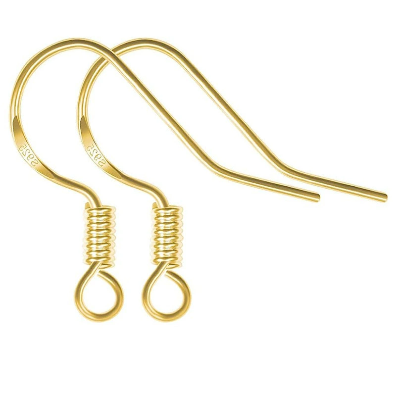 S925 слово медное покрытие Чистые серебряные крючки аксессуары DIY ручной работы полуфабрикаты материалы с покрытием золота серьги аксессуары для ушей