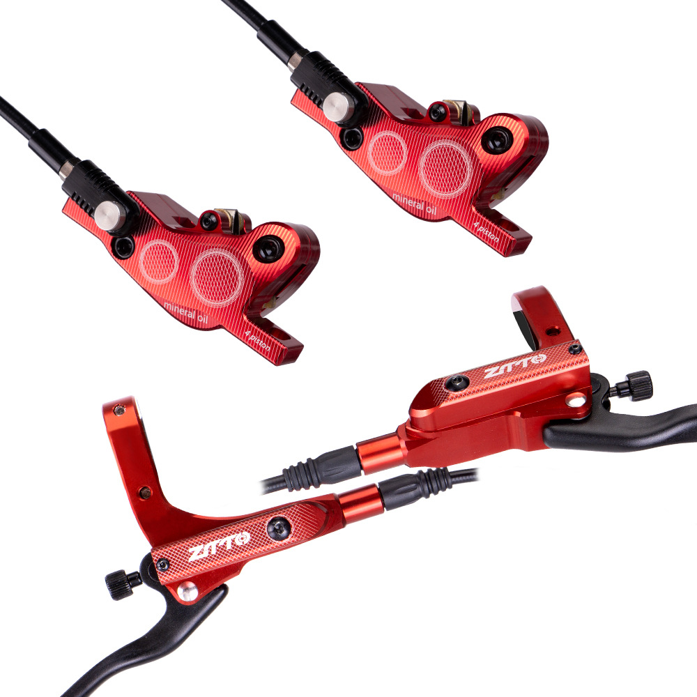 ZTTO CNC Freno de aceite de cuatro pistones de gama alta Plato de aceite Bicicleta de montaña Freno de disco de presión de aceite Plato de aceite de freno bilateral