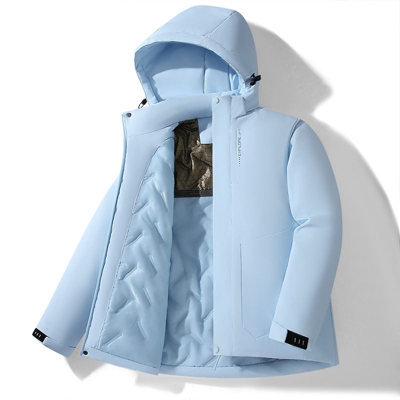 Abrigo de algodón para hombre, invierno 2025, a prueba de viento, impermeable, antiestático, a prueba de humedad, a prueba de aceite, a prueba de frío, antidecoloración, talla grande