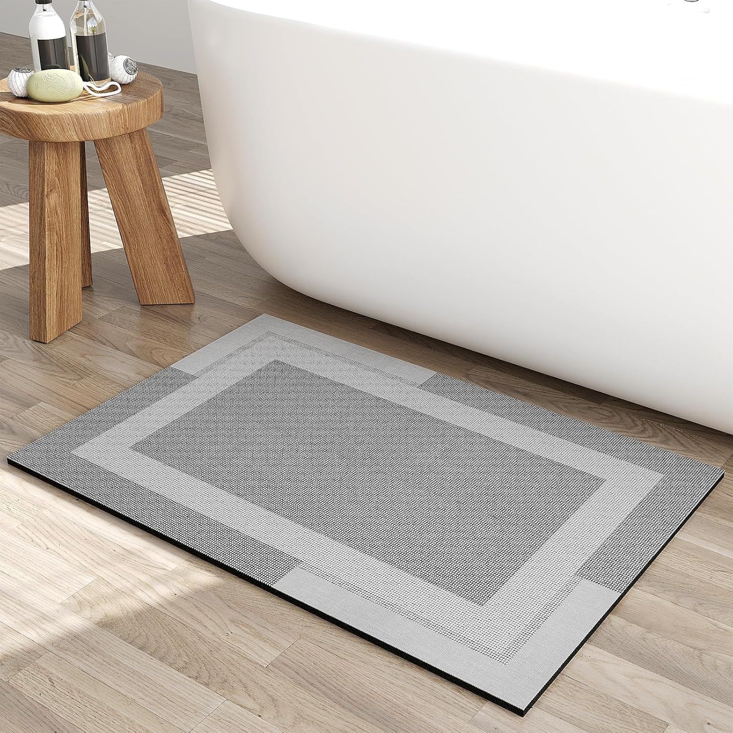 Alfombrilla absorbente de barro de diatomeas Alfombrilla de cocina Alfombrilla de piso antideslizante y antigrasa, lavable, inodoro y desechable Alfombrilla de piso de baño Alfombrilla de piso de secado rápido