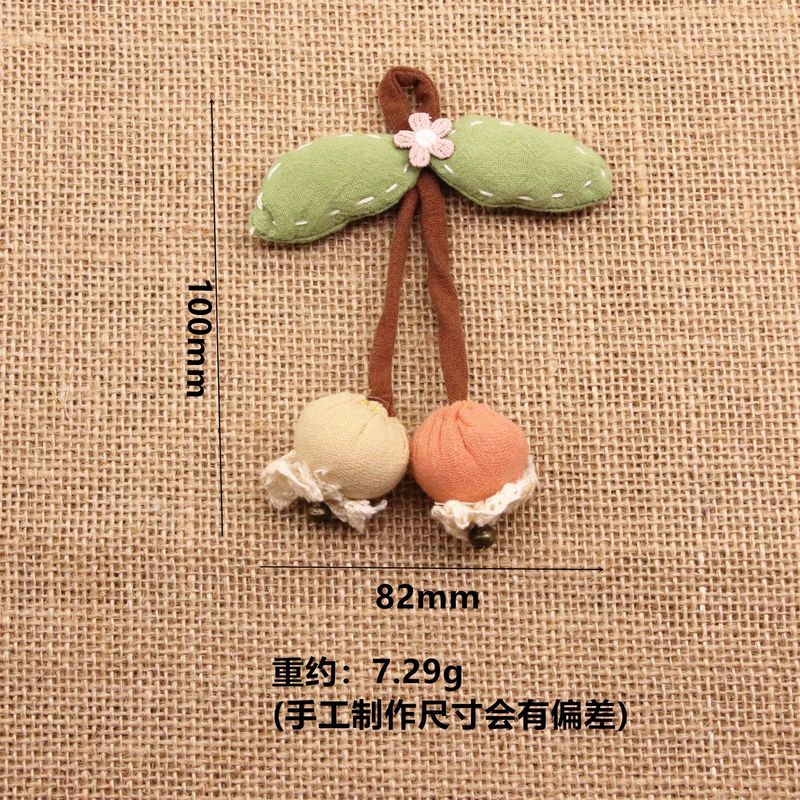 森系手工制作樱桃胸针日系小清新花朵辅料布艺蝴蝶结挂件饰品配件|undefined