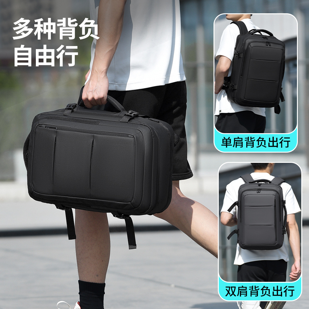 Mochila para hombre de gran capacidad, mochila de viaje para ir al trabajo, con separación de compartimentos secos y húmedos, mochila para hombre para viajes de negocios.