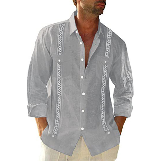 3D printed shirt cross-border Amazon ebay men's short sleeve four-sided elastic fabric Cuba beach solid color simple