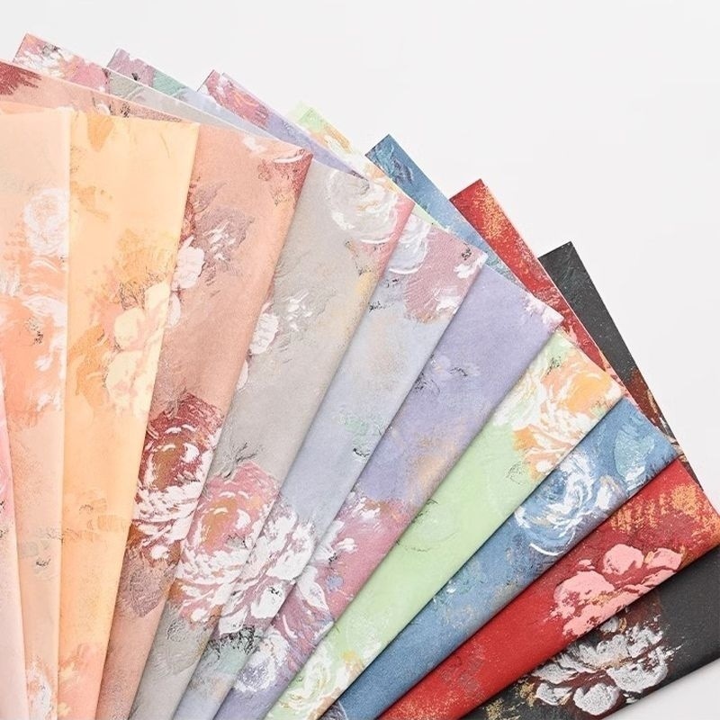 新款梦境后花园花秘境玫瑰鲜花包装纸牡丹花油画花束花店花艺材料