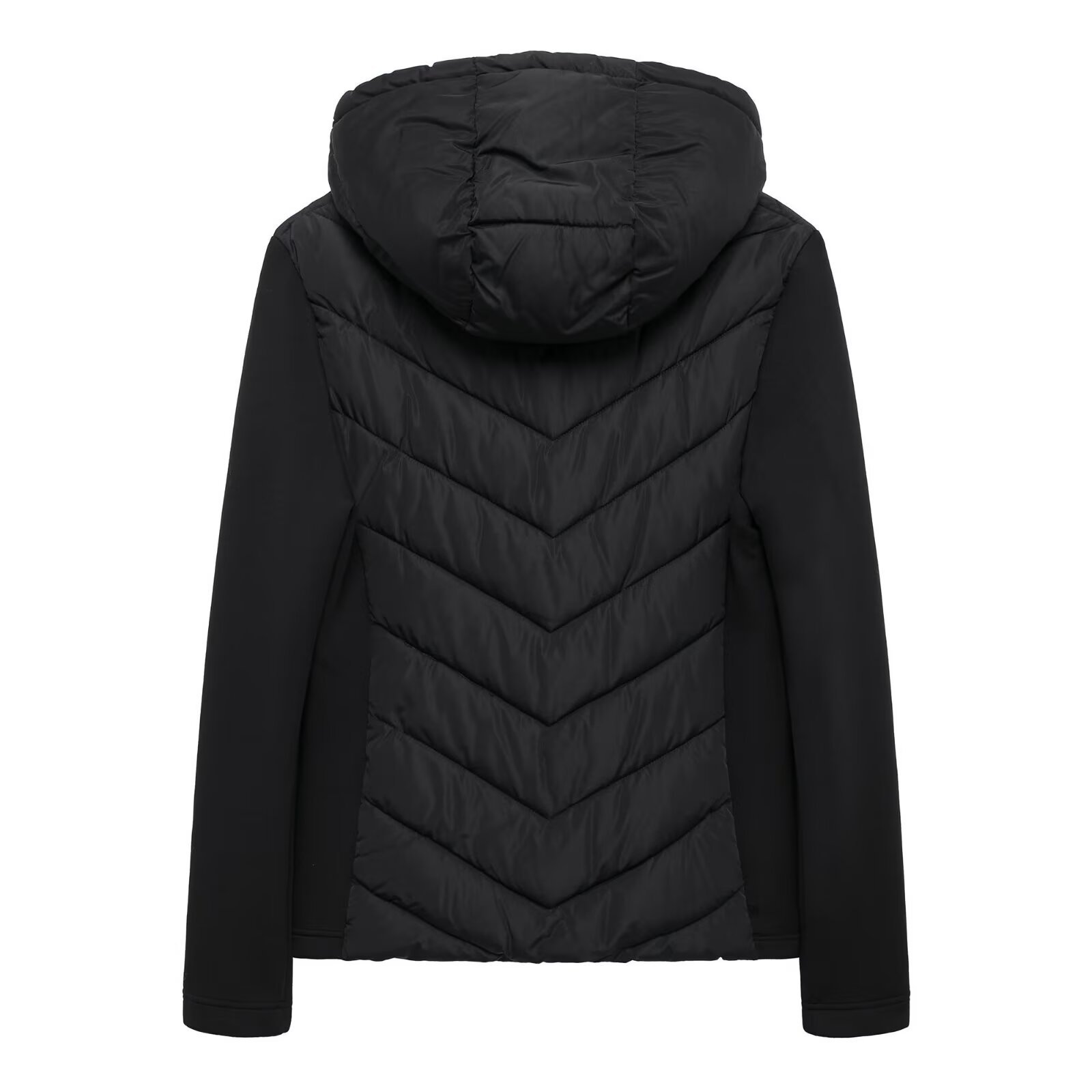 Abbigliamento donna 2024 autunno e inverno nuovo patchwork giacca casual in cotone con cappuccio_voghion.com