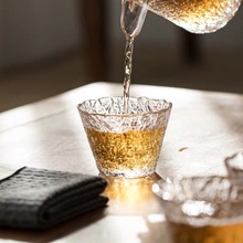 复古冰露日式小酒杯玻璃高级感白酒杯家用烈酒杯酒具分酒器酒盅新