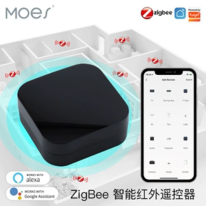 Graffiti Zigbee Smart Home Инфракрасный дистанционное управление воздушным кондиционированием телевизионного приложения голосовое время ir Smart Remote Control