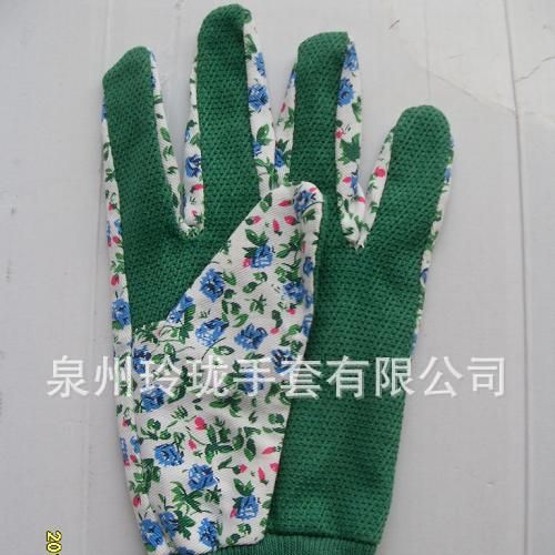 推荐LL44防滑吸湿性好劳保花园手套印花