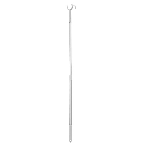 Aluminum alloy clothesline pole, extendable and adjustable for effortless use—home-sized clothes support rod, dormitory-style stainless steel Y-shaped clothes hanger.