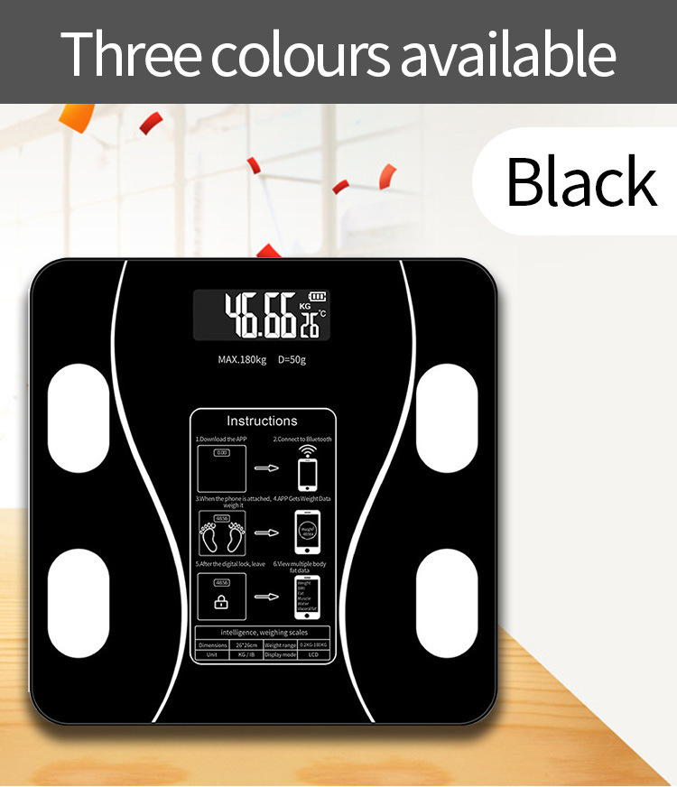 Escala de grasa corporal especial para peso corporal, escala inteligente de precisión doméstica, escala electrónica inteligente profesional pequeña, Bluetooth al por mayor