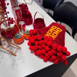 新款喜字玫瑰花毯子成品结婚送闺蜜专用厂家直销
