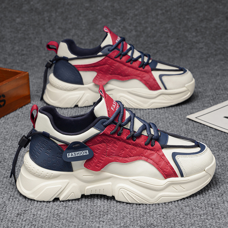 Zapatos de papá zapatos de hombre 2026 primavera nuevos zapatos de moda transpirables de moda para hombres zapatos deportivos casuales con suela gruesa aumentada