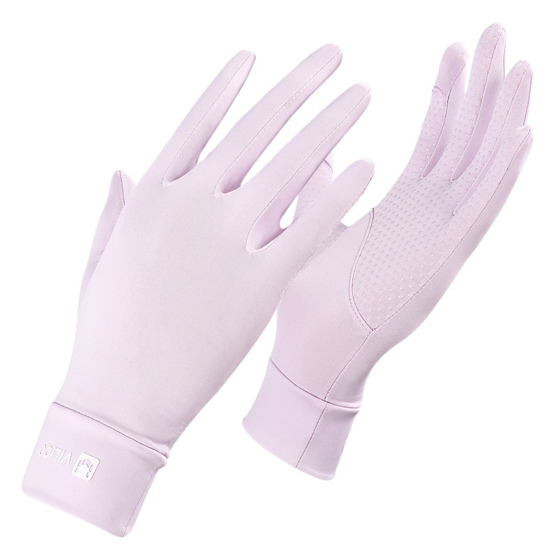 Vilico verano conducción al aire libre protección solar guantes de seda de hielo dedo abierto transpirable Cómodo aislamiento térmico guantes de protección UV