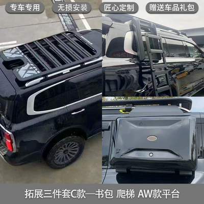 Roof rack modification roof luggage frame platform - tank-500-aw-platform-expansion-schoolbag-ladder-three-piece-set