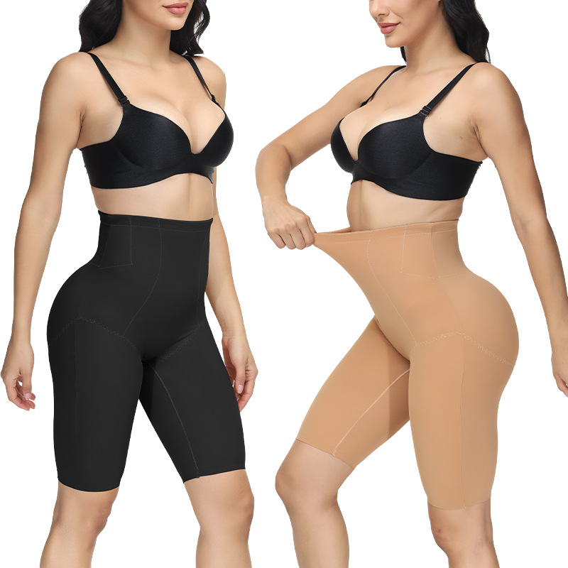 新款性感高腰收腹褲簡約無痕平角提臀塑身褲女透氣翹屁修身束腹褲