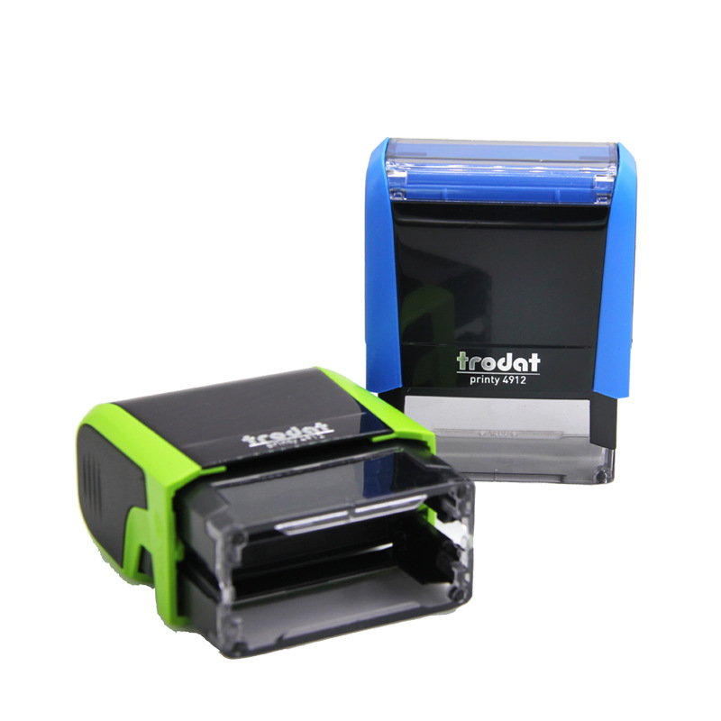 Material de sello de tinta de retorno de varios colores al por mayor de la serie 4912 material de sello rectangular volteado carcasa de color