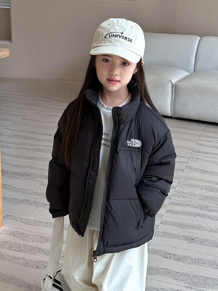 Children's short demi-season velvet down jacket for boys