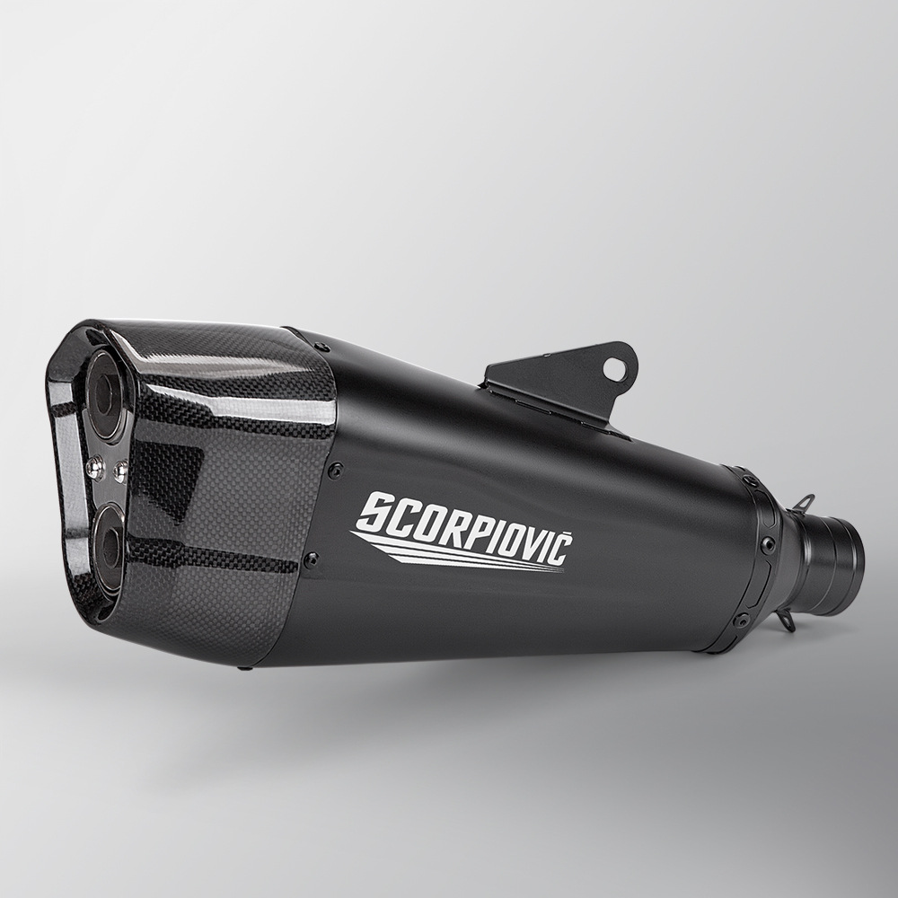 Motorcycle exhaust pipe modification exhaust tail section K165 carbon fiber exhaust pipe lossless installation locomotive Universal