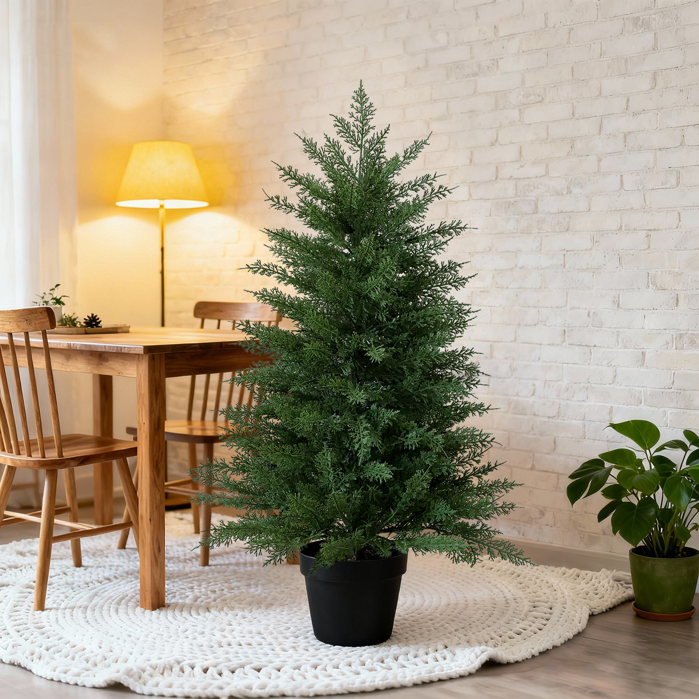Shengyuan nuevo desmontable PE puro lado ciprés adornos de árbol de Navidad centro comercial hogar decoraciones navideñas fábrica directa